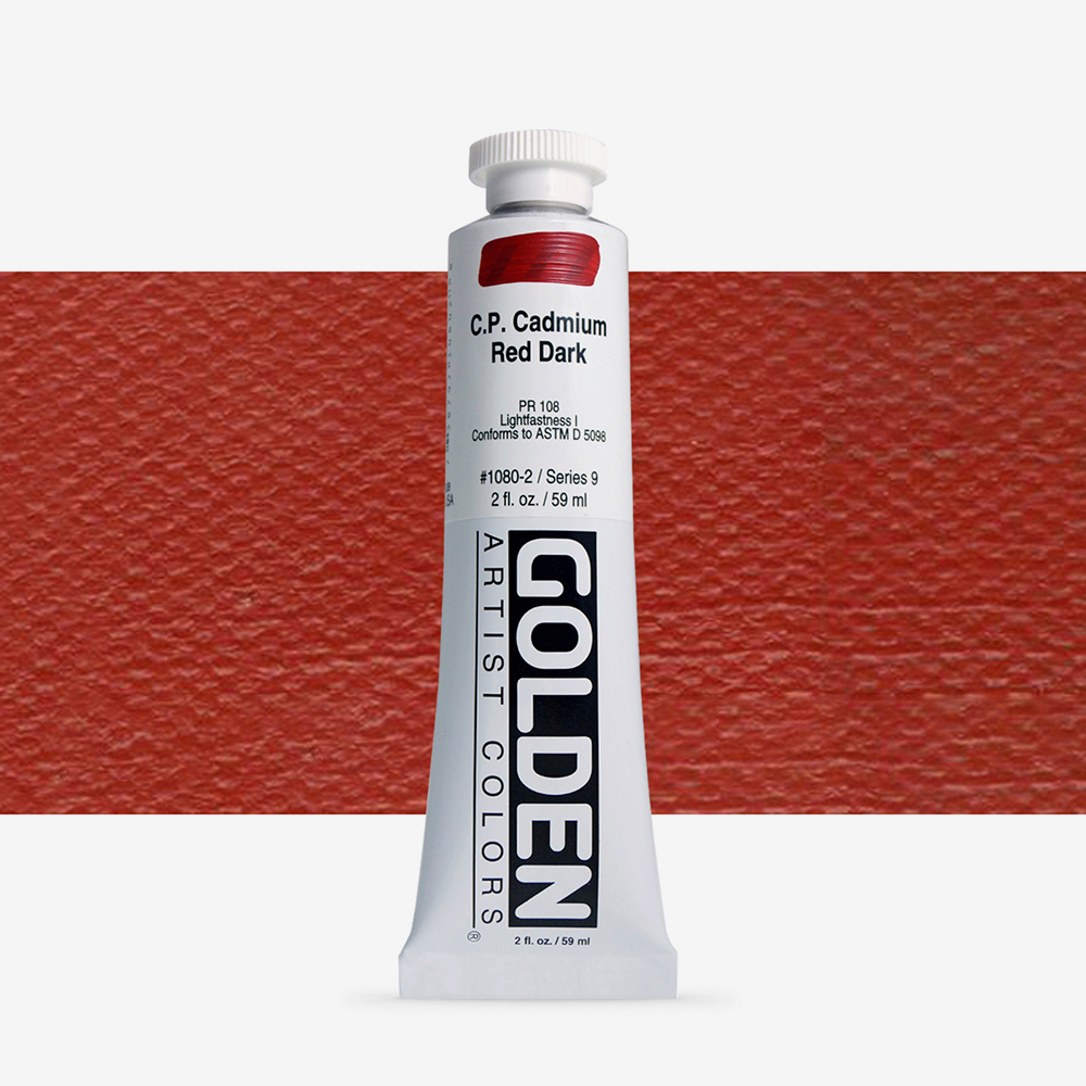 Golden Heavy Body Acrylic – Cadmium Red Dark, 59ml, High Lightfastness