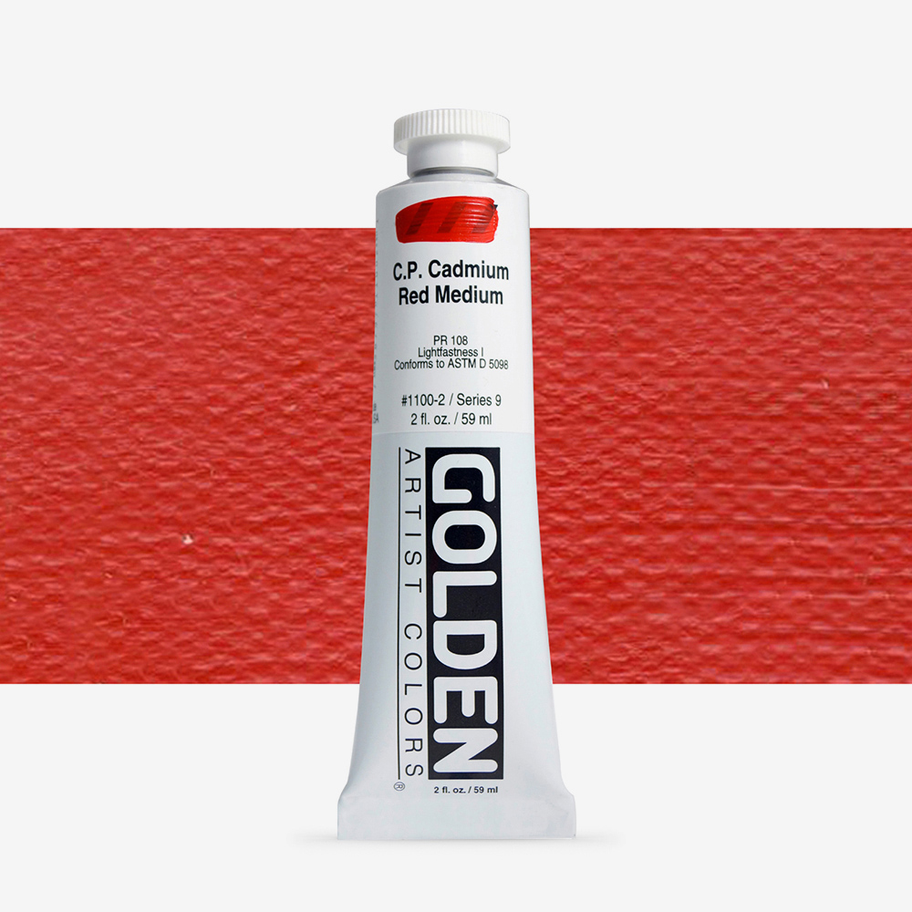 Golden Heavy Body Acrylic 59ml – Cadmium Red, High Permanence
