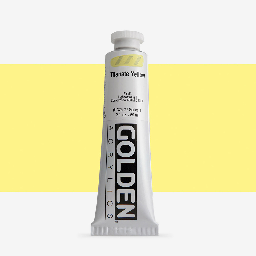 Golden Heavy Body Acrylic 59ml – Titanate Yellow, Permanent