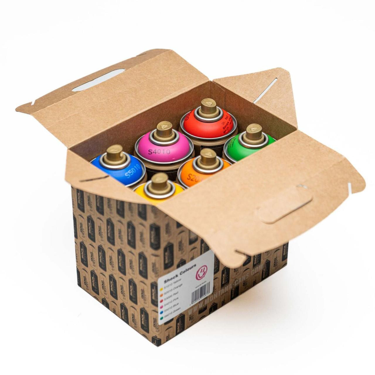 Montana Gold 400ml Shock Colour Set – 6 Quick-Drying Acrylics