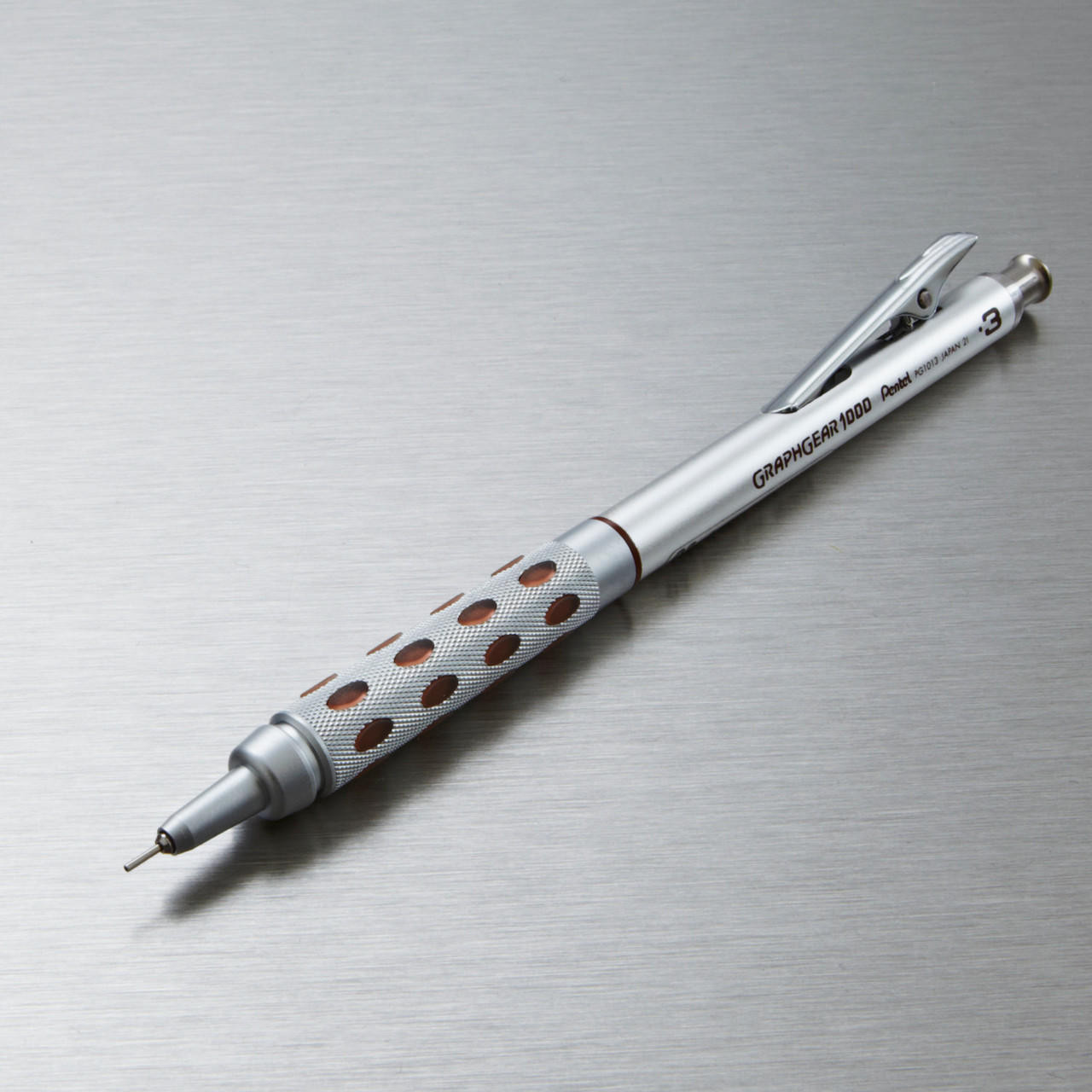 Pentel Graph Gear Mechanical Pencil, Brushed Steel, HB Lead