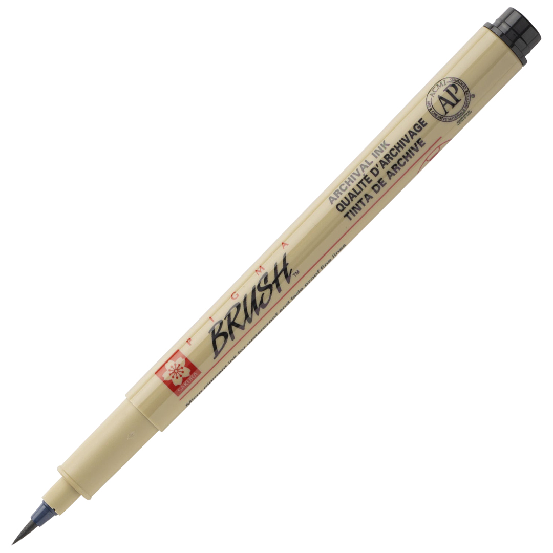 Sakura Pigma Brush Pen Black – Waterproof, Pigmented Ink