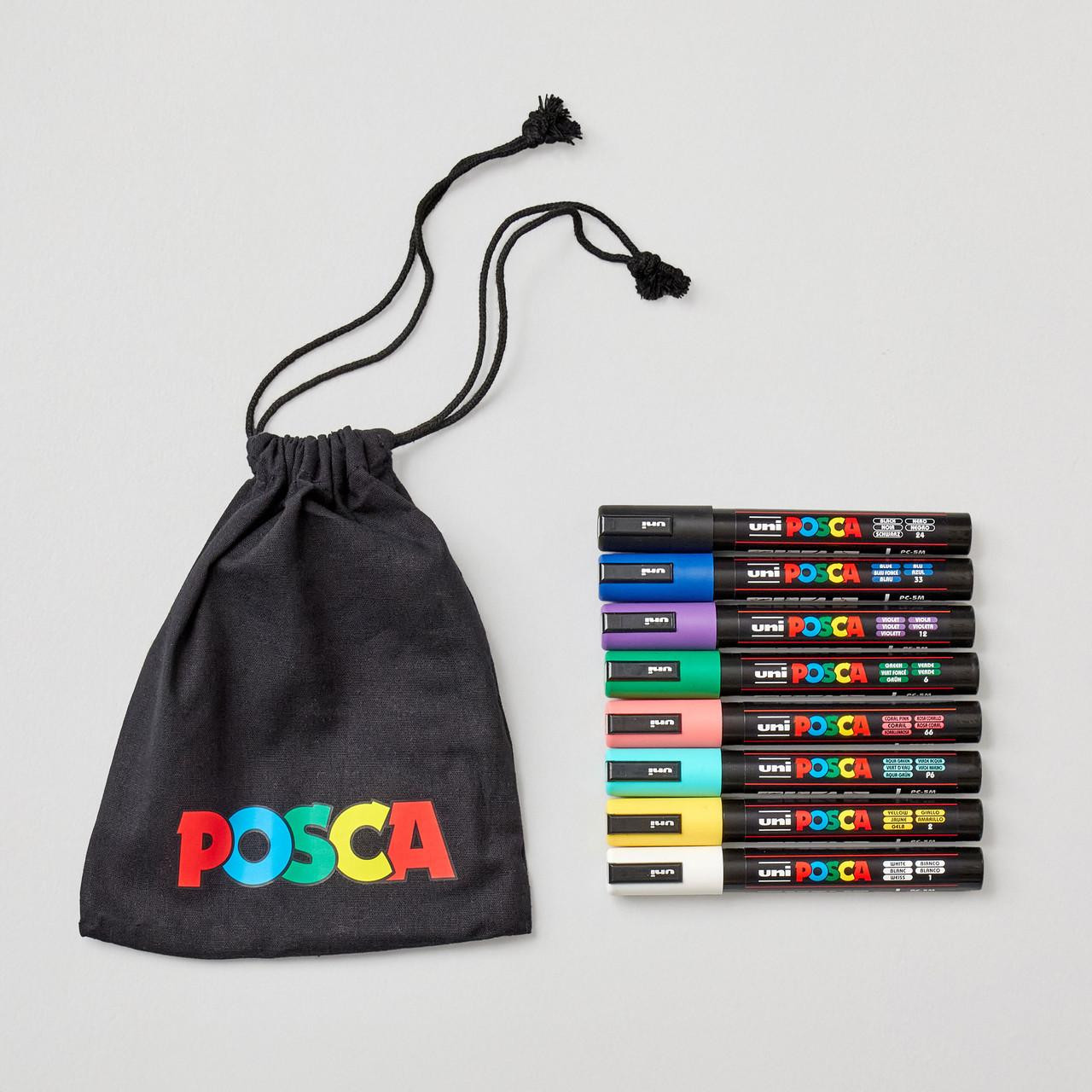 Posca Marker Pouch Assorted Colours Set of 8