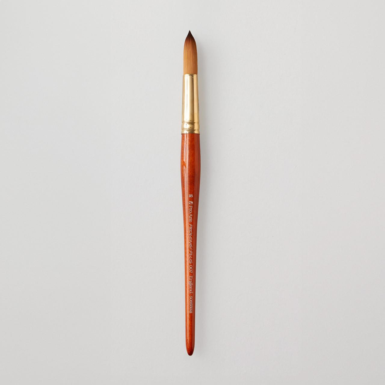 Pro Arte Prolene Plus Round Brush Size 18 – Teak Wood Handle