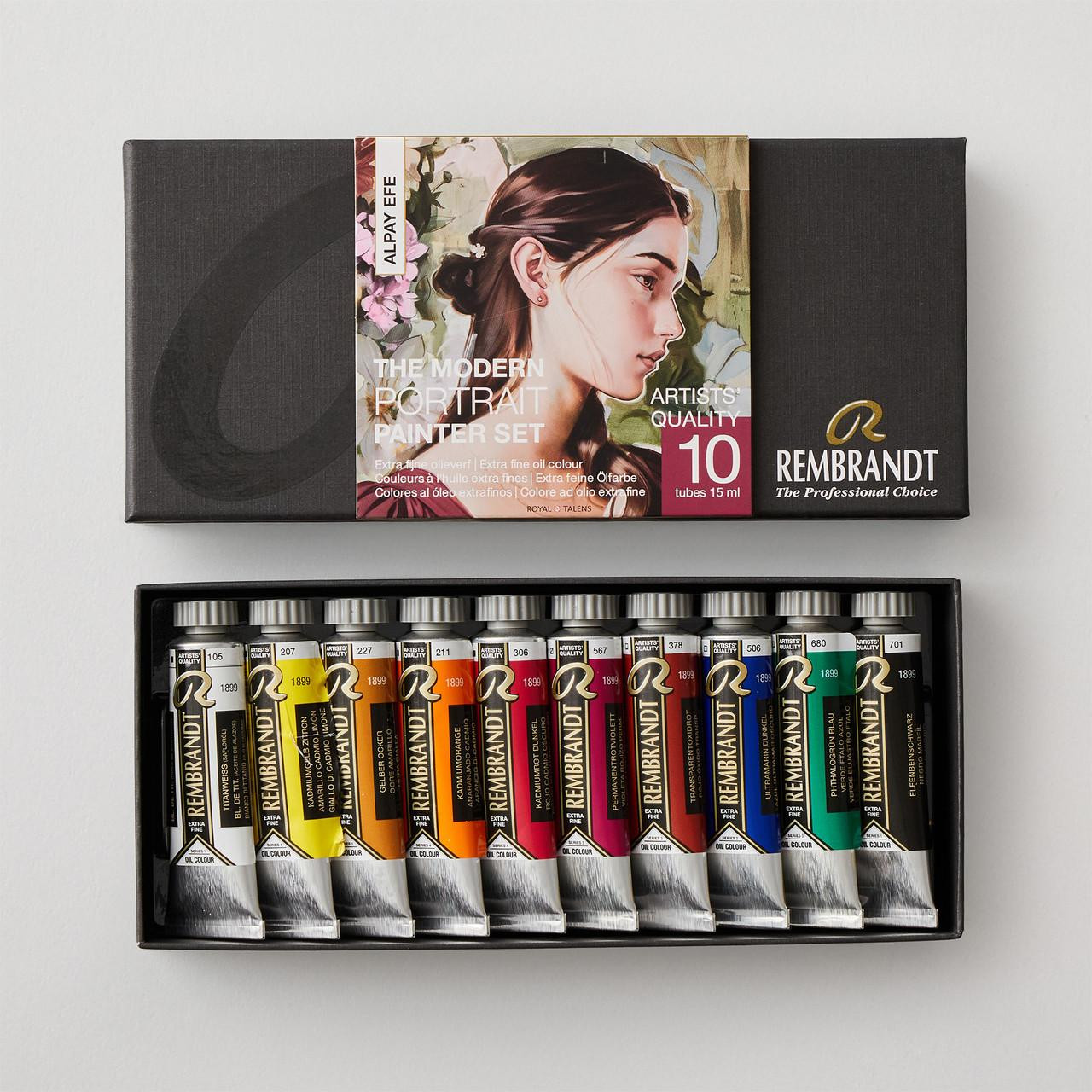 Alpay Efe Rembrandt Oil Colour Set, 10 x 15ml, 200g