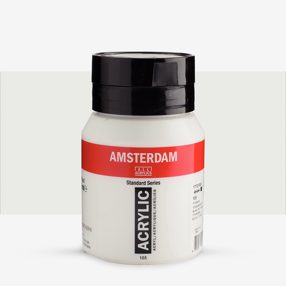 Amsterdam Acrylic Jar 500ml – Titanium White, 474888