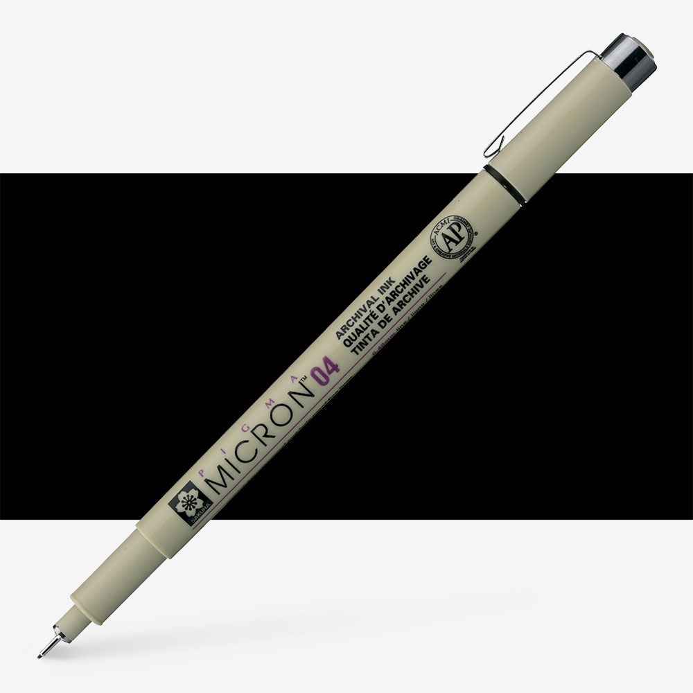 Sakura Pigma Micron 04 Pen Black 0.4mm Pigment Ink