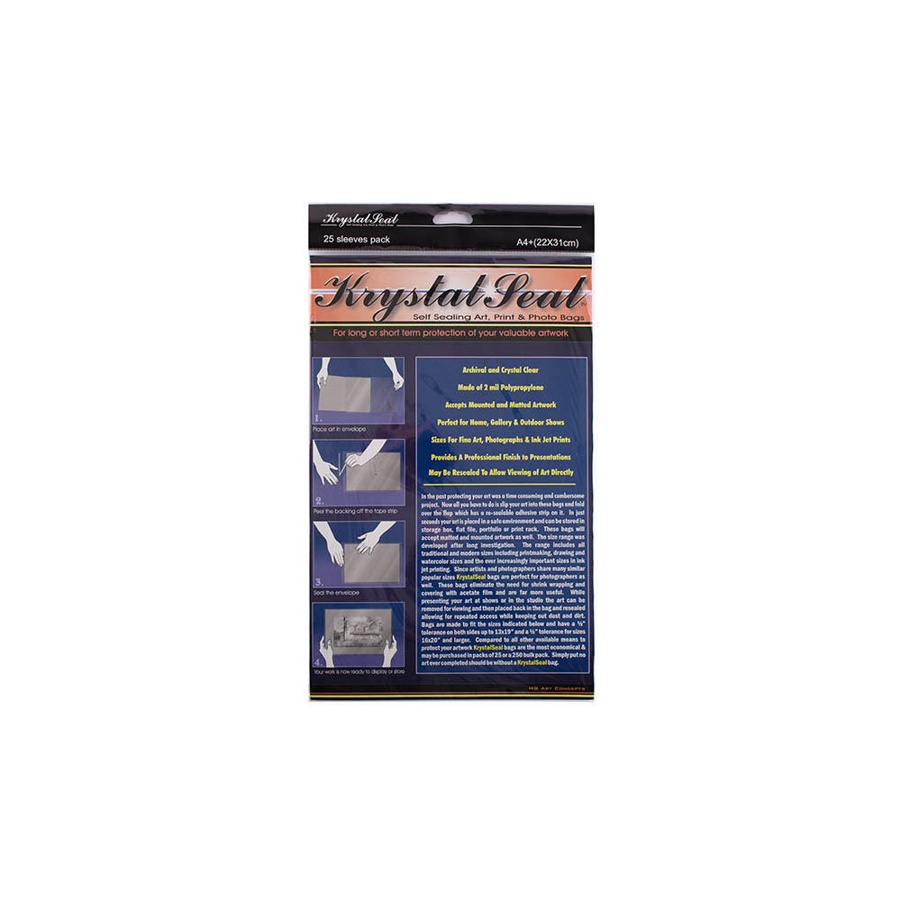 Seawhite A4 Krystal Seal Sleeves – 25 Resealable, Acid-Free
