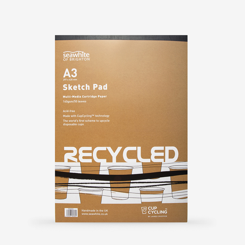 Seawhite CupCycling A3 Cartridge Pad, 50 Sheets, 80% Recycled