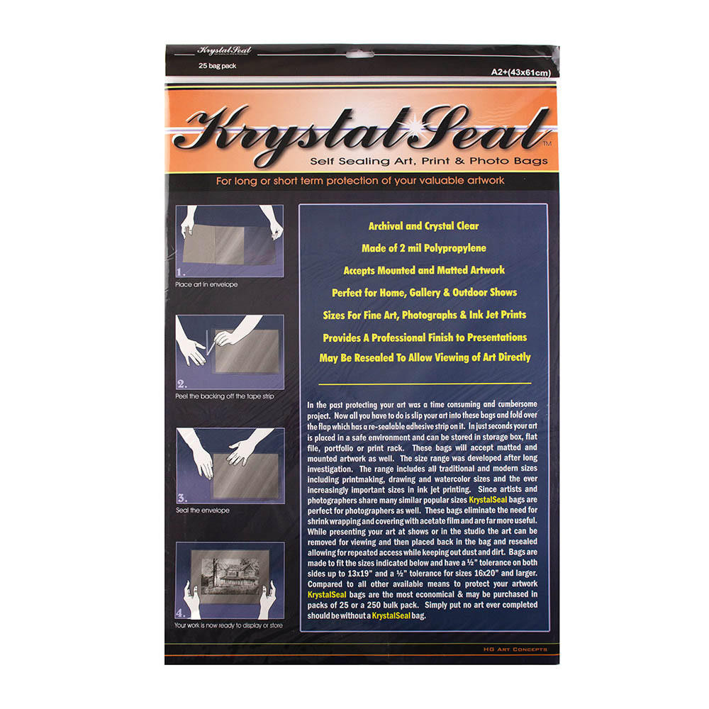 Seawhite A2 Krystal Seal Sleeves – Acid-Free, Pack of 25
