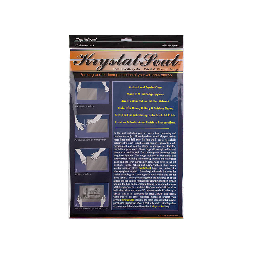 Seawhite A3 Krystal Seal Sleeves, 25 Pack, Acid-Free