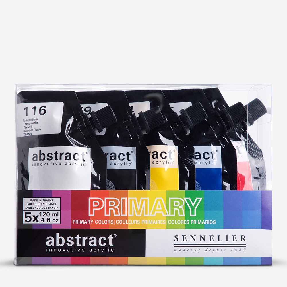 Sennelier Abstract Acrylic Paint Set of 5 – Thick & Water Resistant