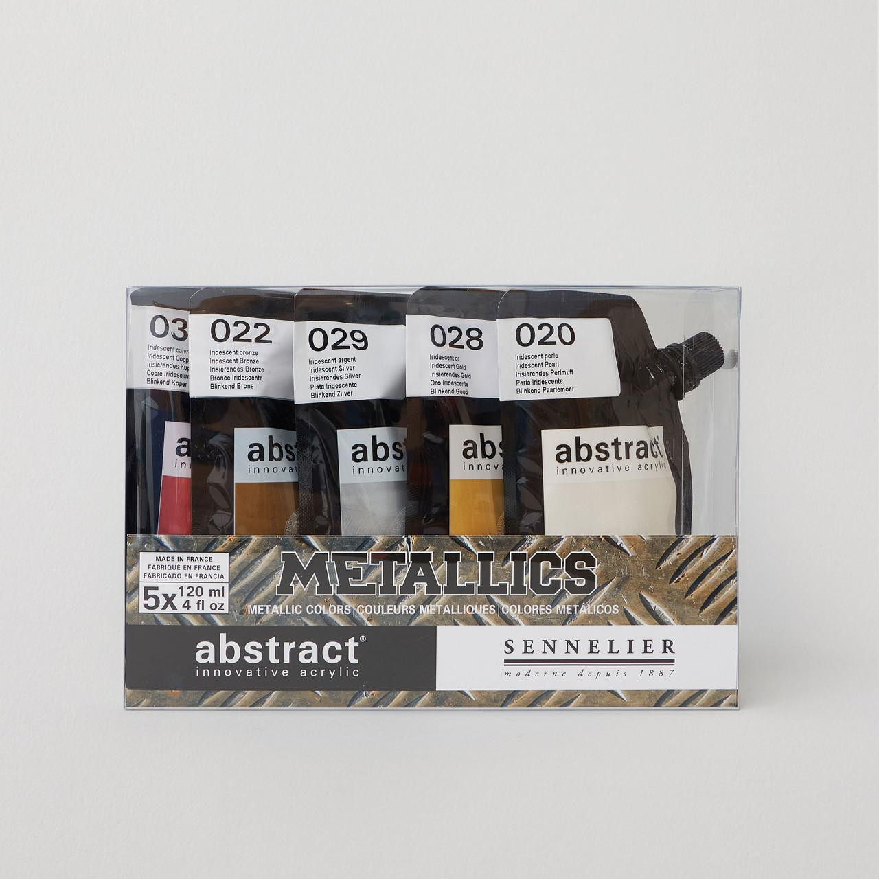 Sennelier Abstract Acrylic Metallic Colours Set – 5 x 120ml