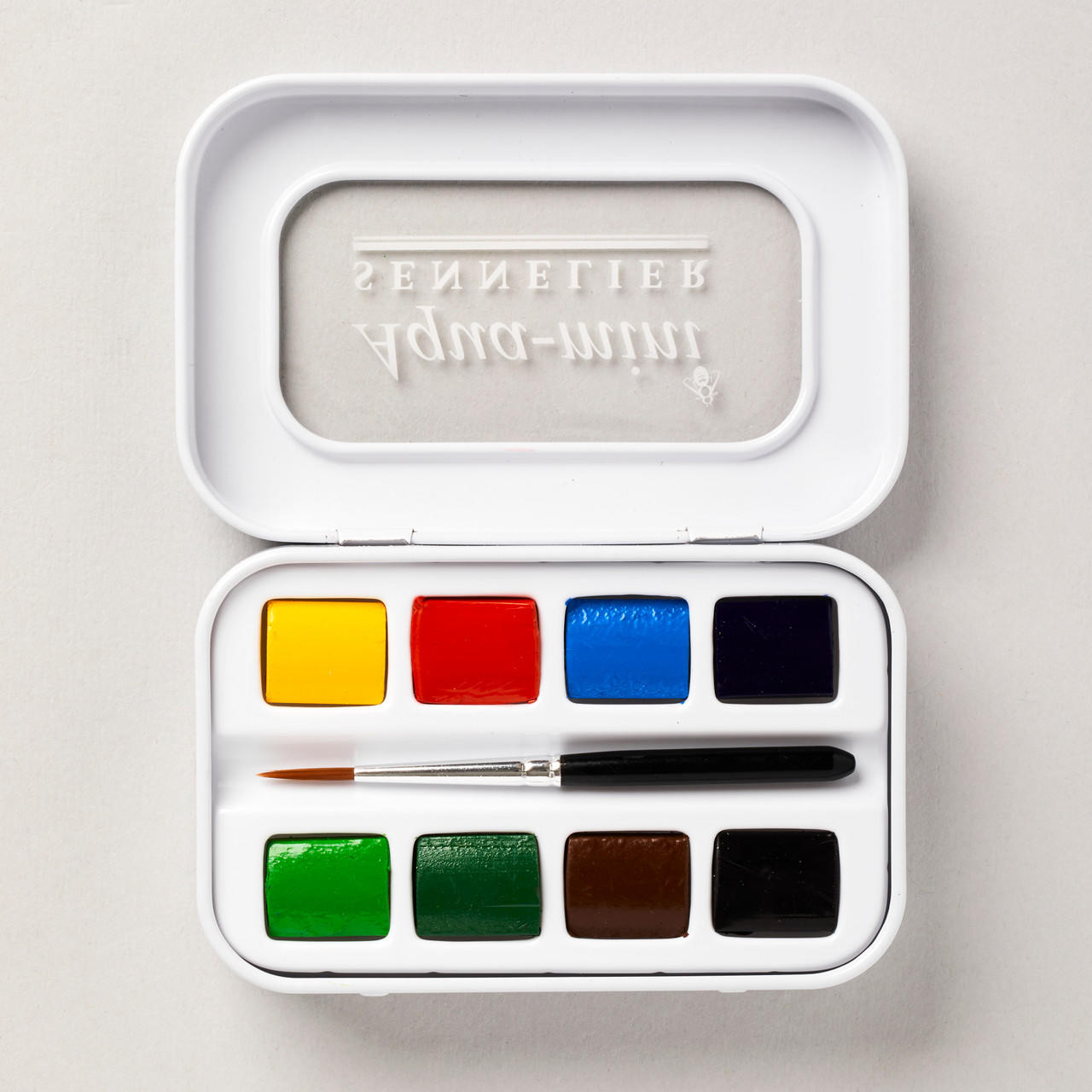 Sennelier Aqua Mini Watercolour Set – 8 Half Pans & Brush
