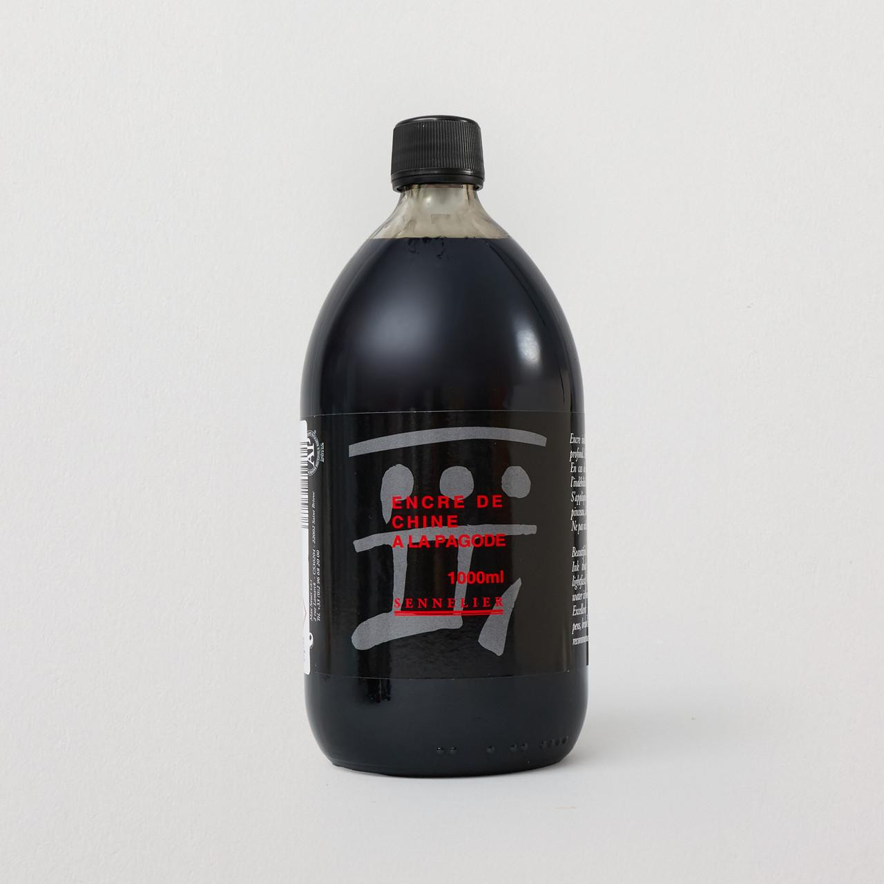Sennelier China Ink 1L Deep Black for Calligraphy