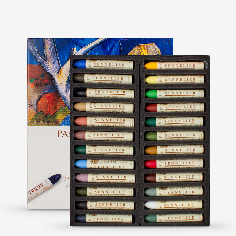 Sennelier Classic Oil Pastel Set 24 – Buttery Soft, Lightfast
