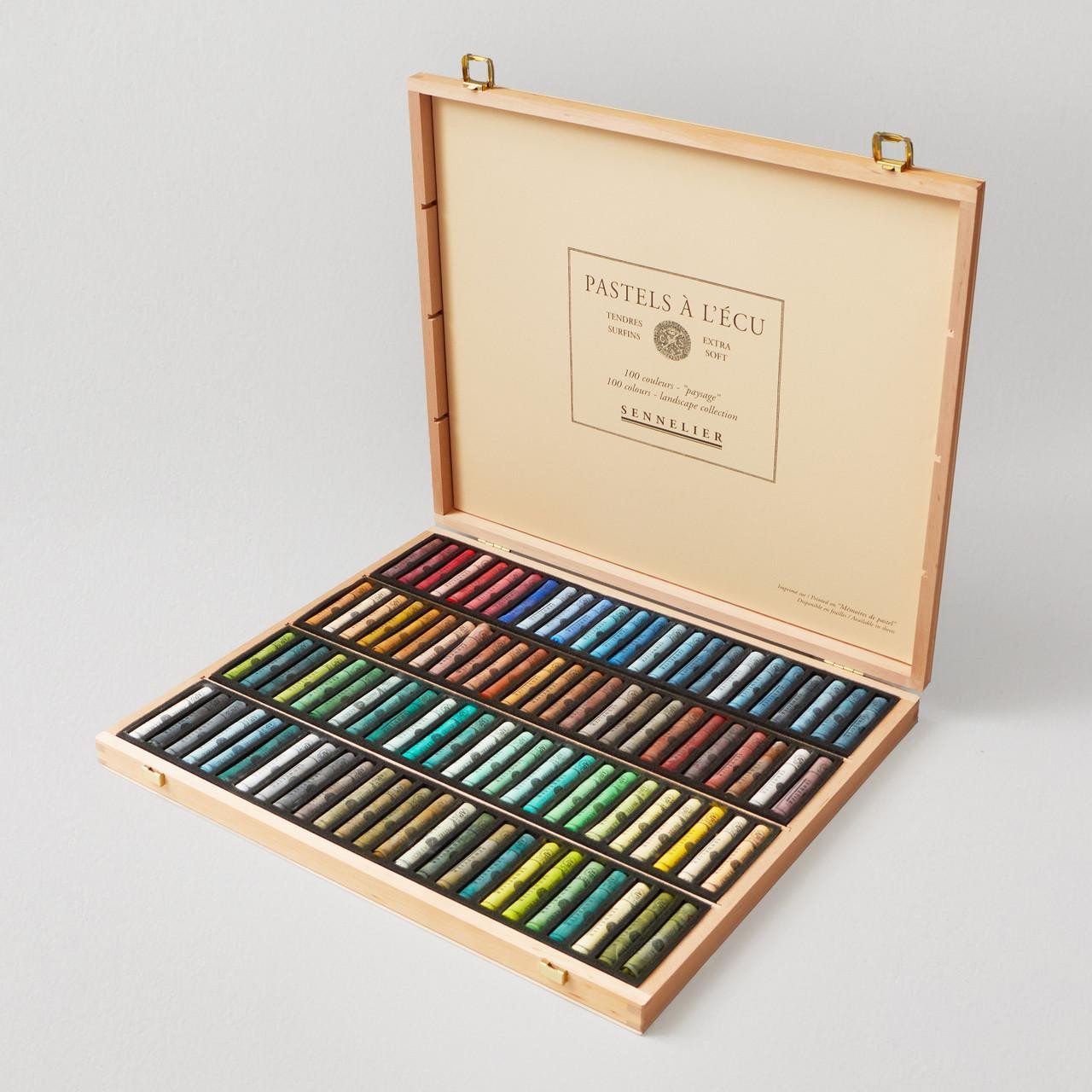 Sennelier 100 Soft Pastels Wooden Box Set – Assorted Colours