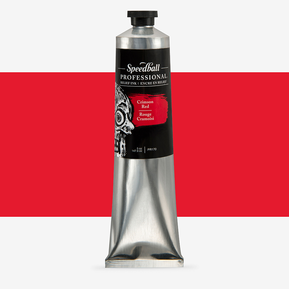 Speedball Professional Relief Ink 140ml Crimson Red AP Certified
