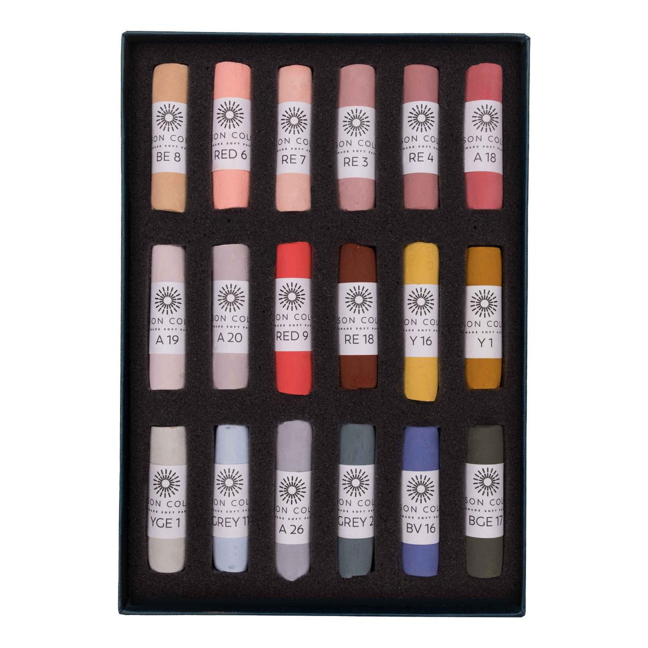 Unison Colour Soft Pastel Portrait Set – 18 Handmade Chalks