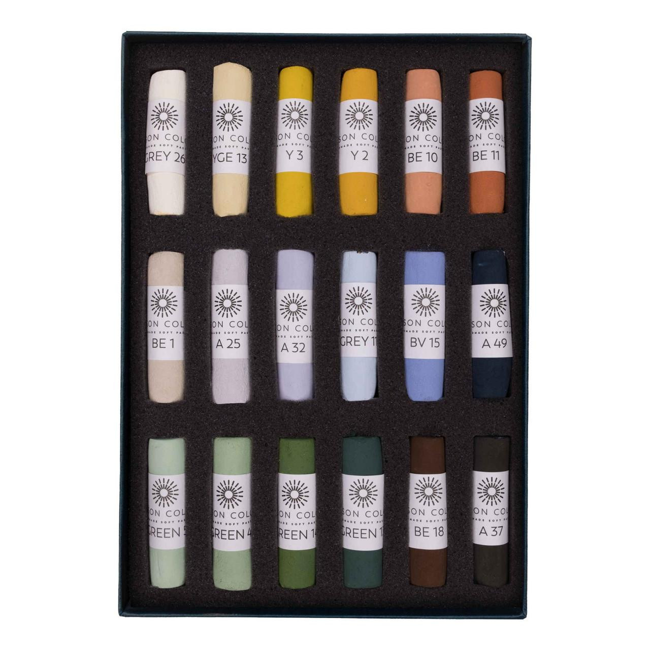 Unison Colour Soft Pastel Set of 18 – Quality Pigments, 0.5kg