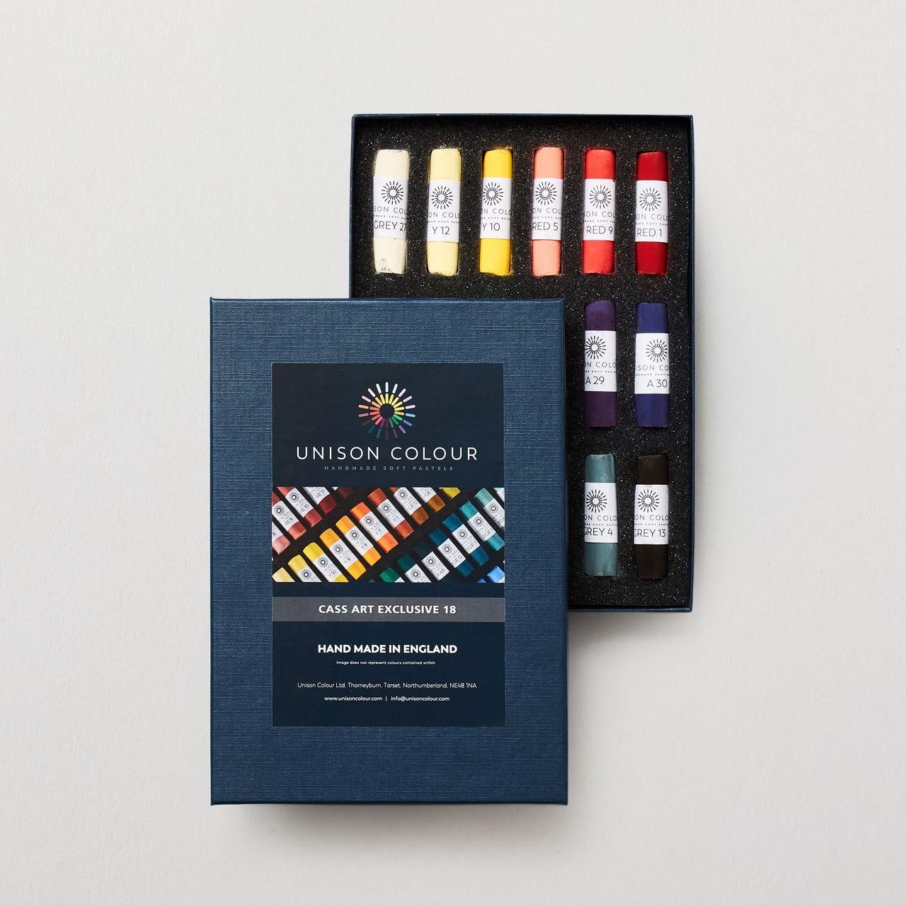 Unison Colour Soft Pastel Set of 18 – Handmade Assorted Tones