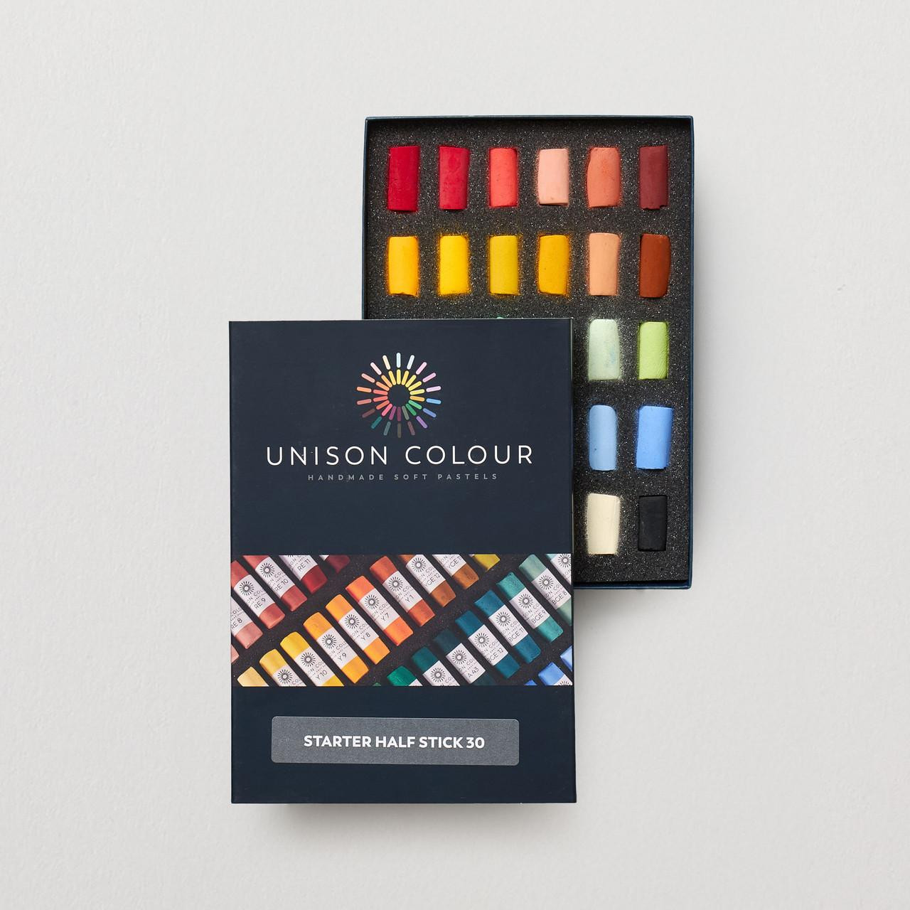 Unison Colour Soft Pastels Set of 30 – Handmade, Smooth Texture