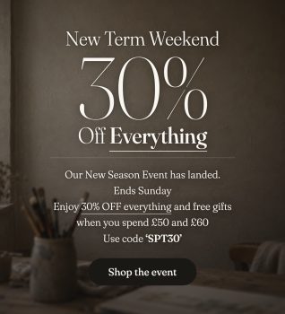 The Artists Brush Boutique: 30% off everything this weekend