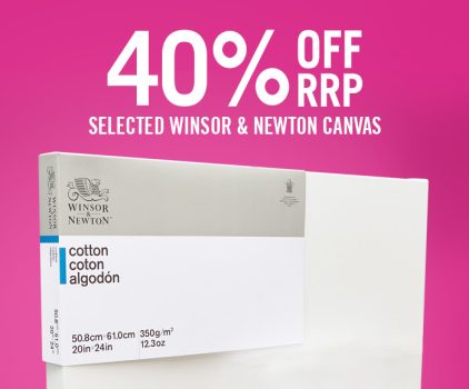 Cass Art: 40% Off Winsor & Newton Large Canvas!