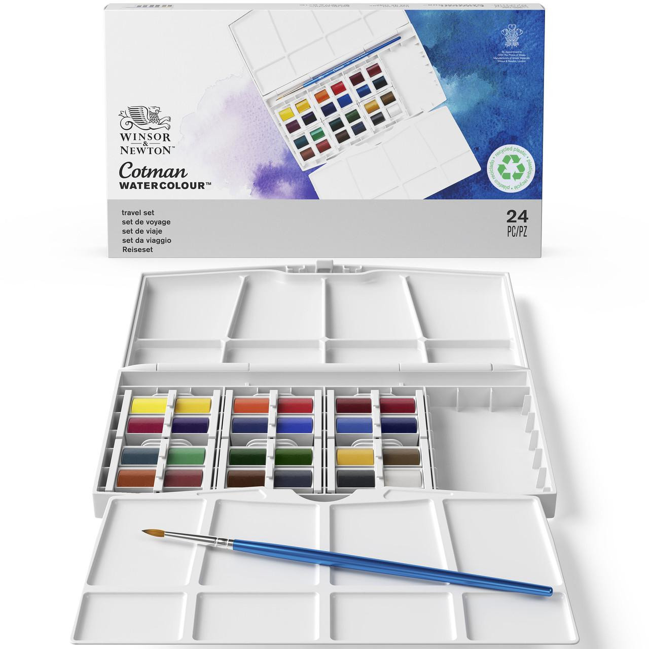 Winsor & Newton Cotman Travel Watercolour Set – 24 Colours