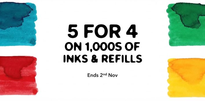 Cult Pens: 5-for-4 on Inks and Refills!