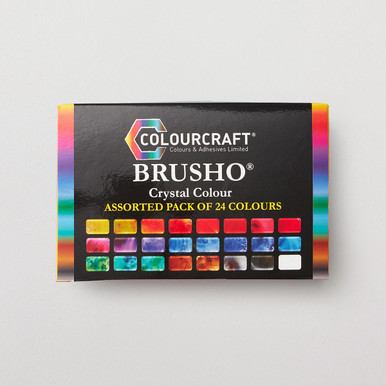 Brusho Crystal Colour 24-pot set