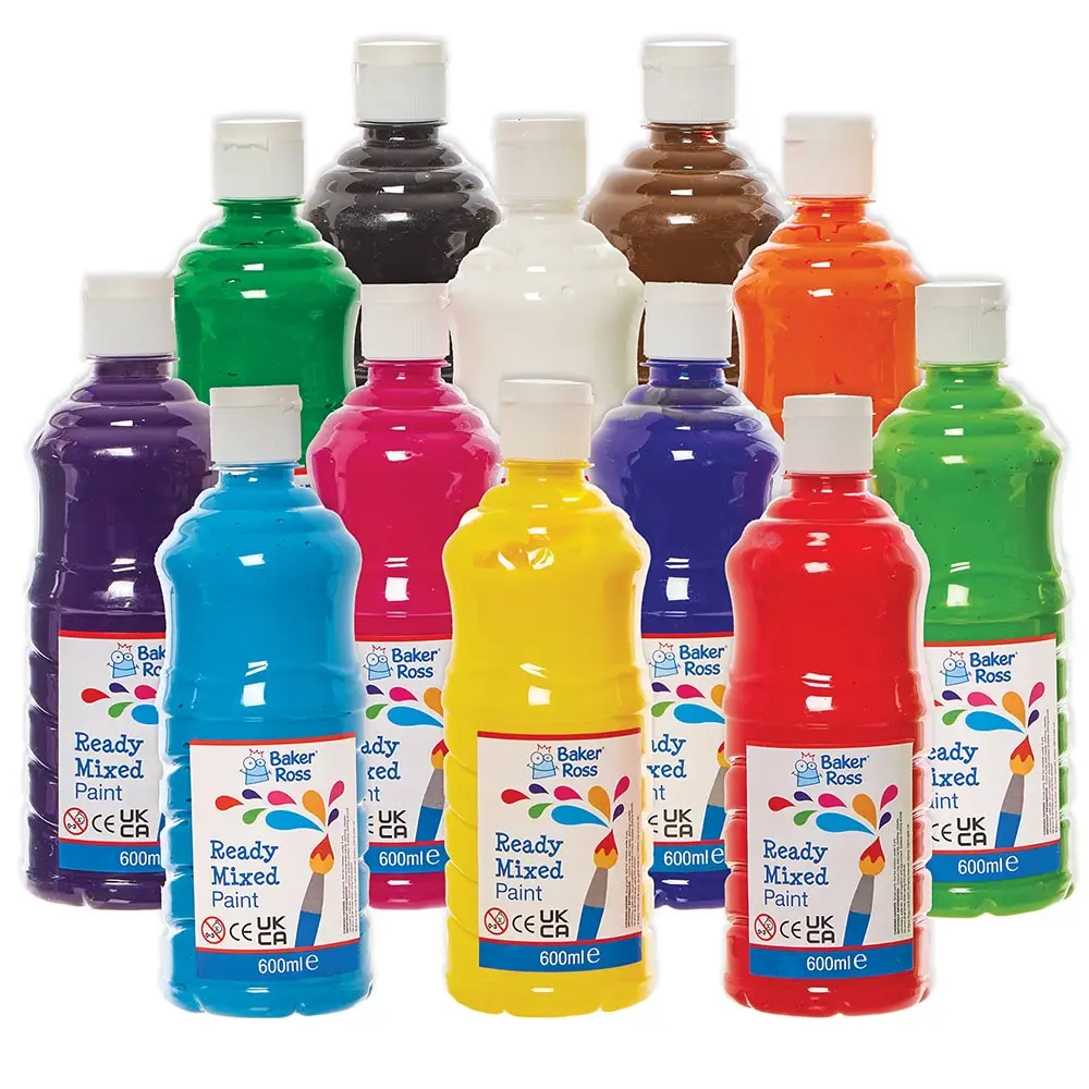 Ready-mixed poster paint 600ml bottles