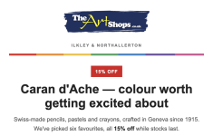The Art Shops: 15% off Caran d'Ache — Luminance, Neocolor II & more