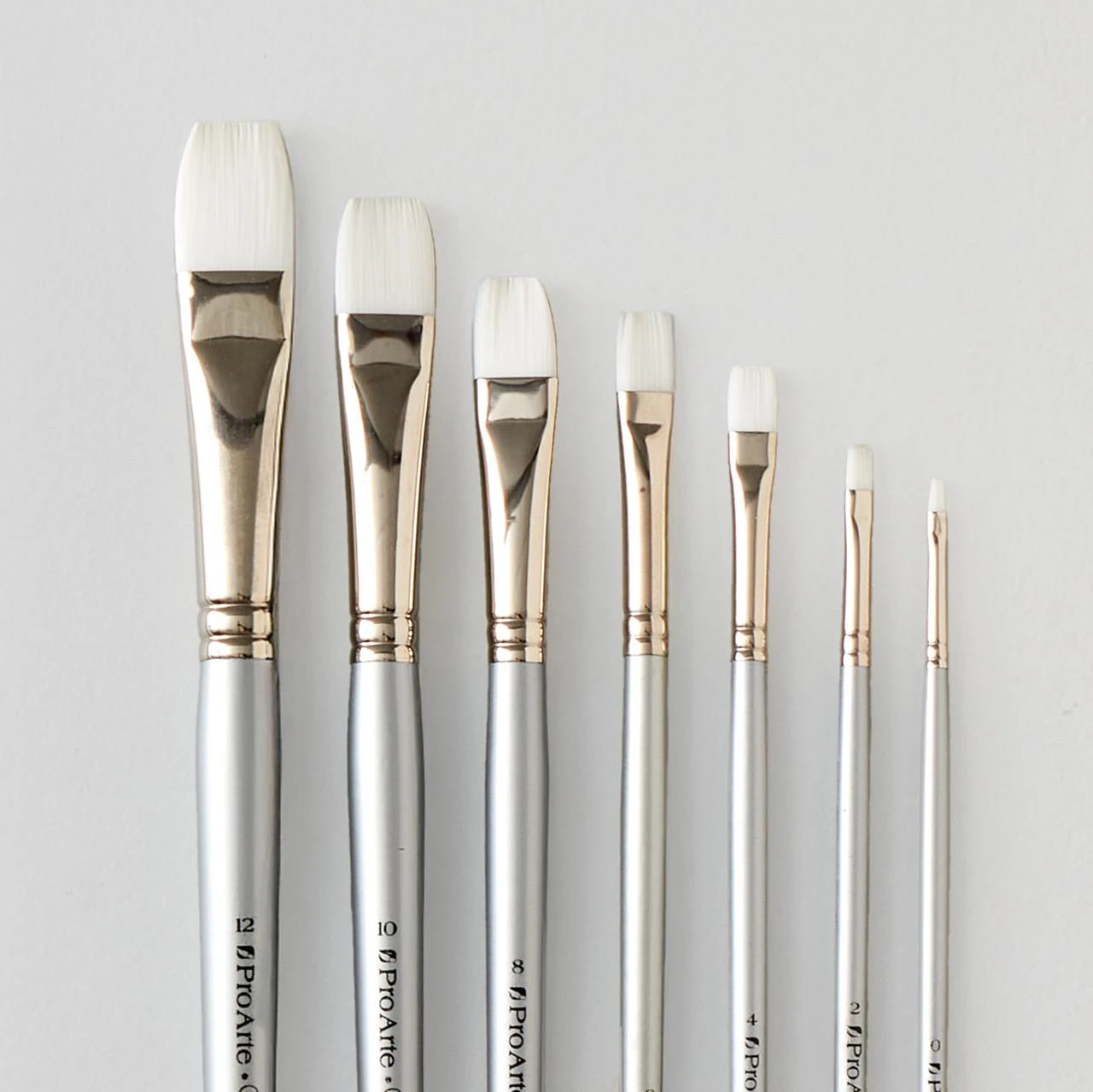 Synthetic acrylic paint brush set