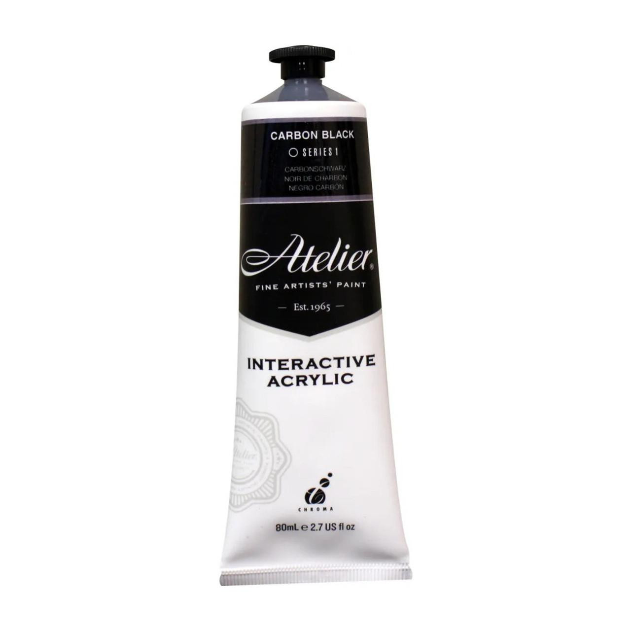 Atelier Acrylic Paint 250ml – Carbon Black