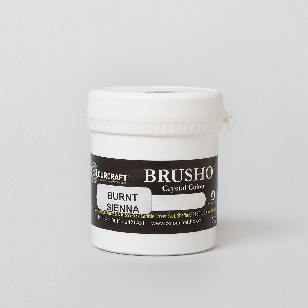 Brusho Crystal Colour Pot 50g – Burnt Sienna, Non-Toxic