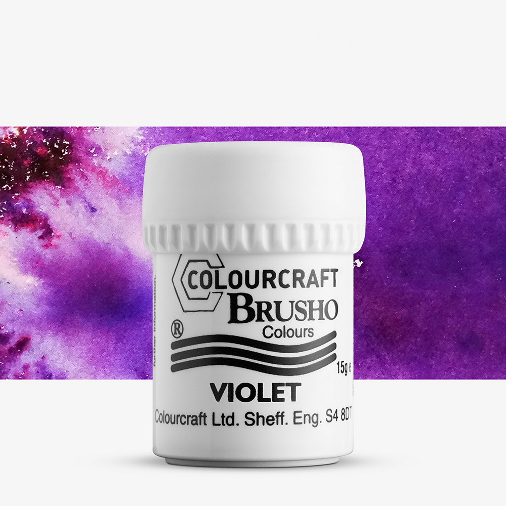 Brusho Crystal Colour 15g Violet – Non-toxic, Lightfast 4-6