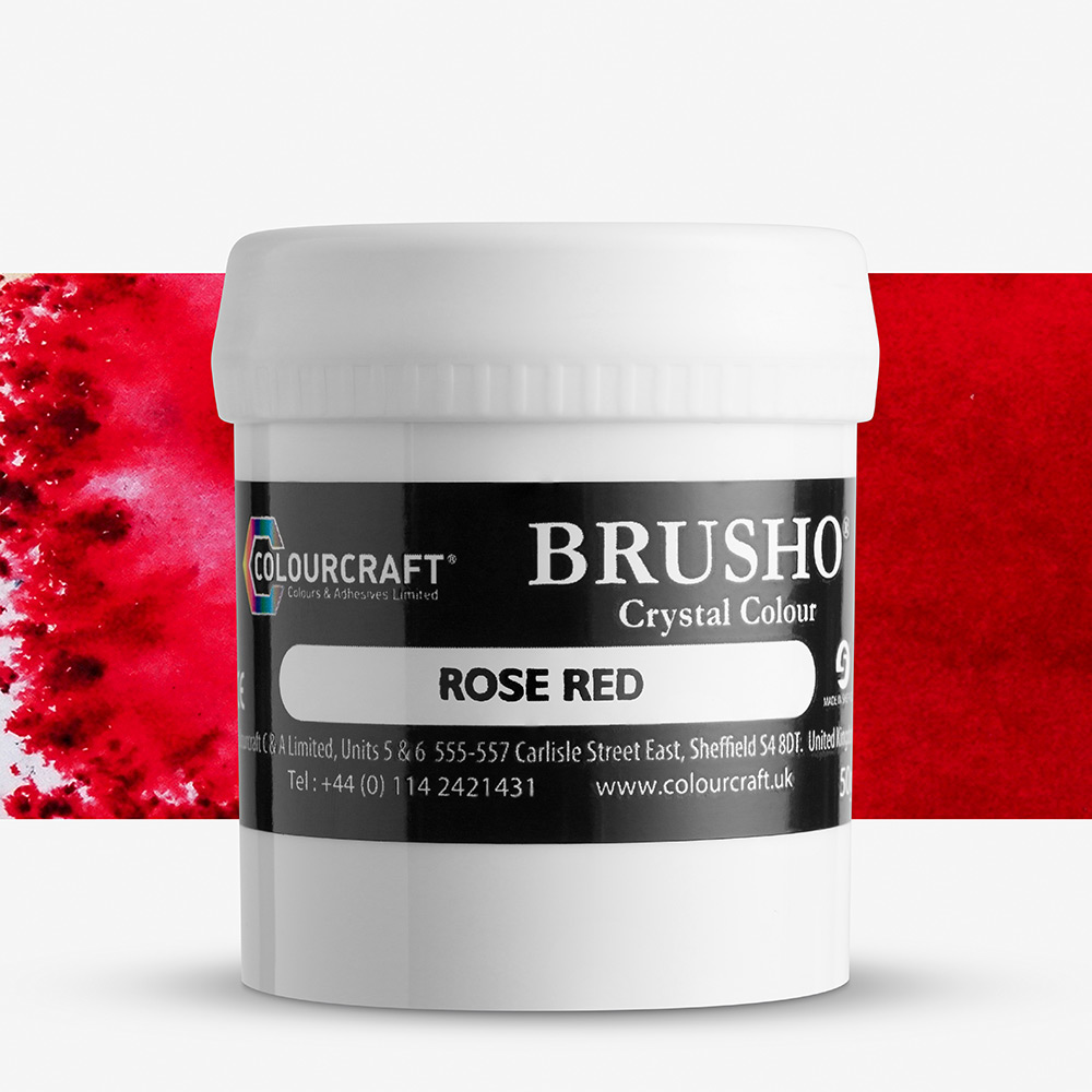 Brusho Rose Red 50g Watercolour Ink Powder – Lightfast 4-6
