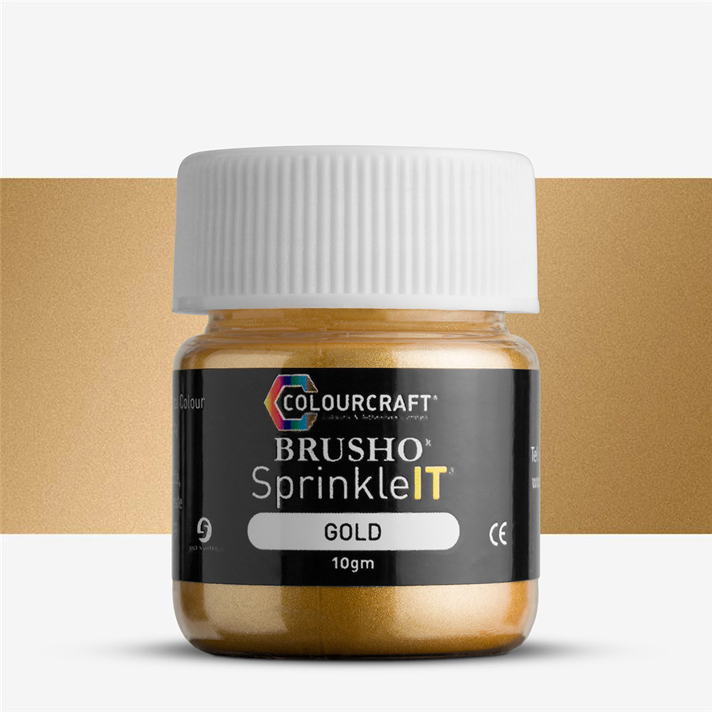 Brusho SprinkleIT 10g Gold – Water Activated, Versatile Use