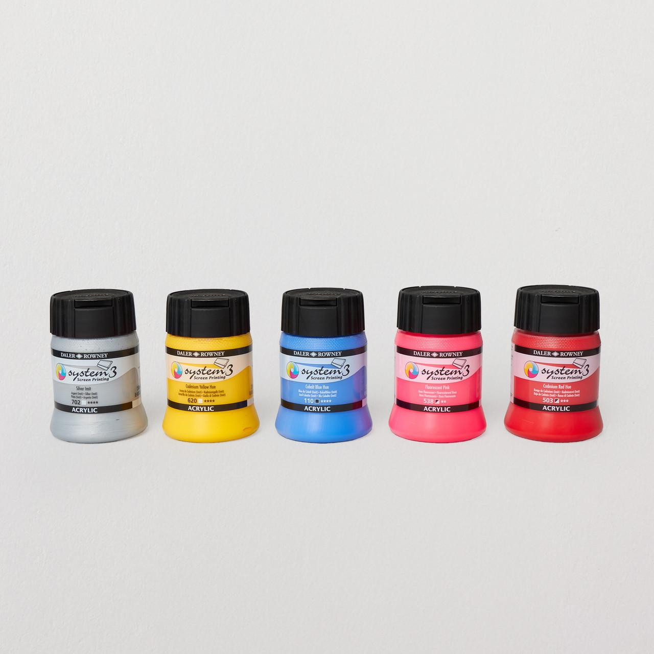 Daler Rowney 250ml Screen Printing Acrylic Inks – High Colour Strength