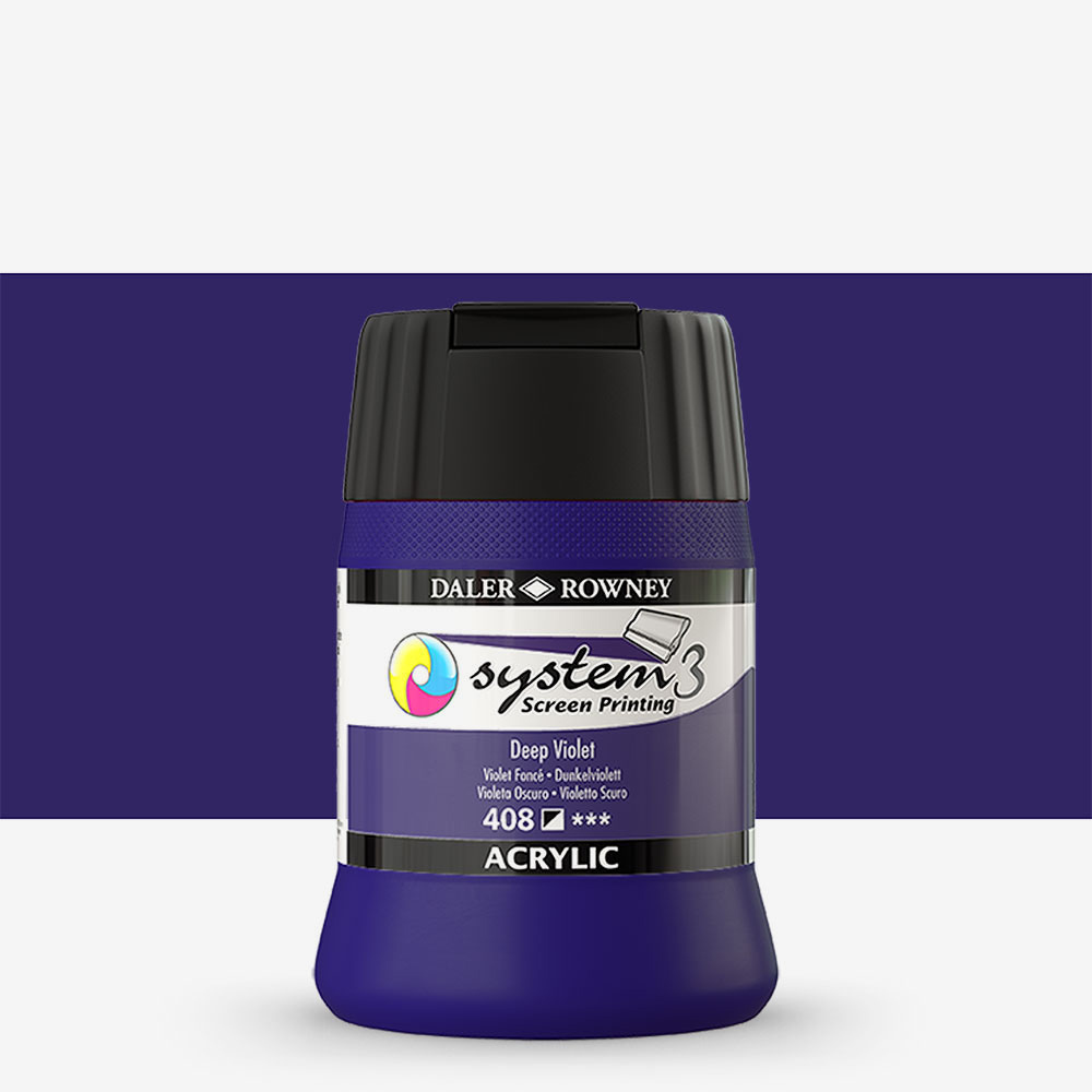 Daler Rowney System3 Screen Printing Ink 250ml Deep Violet