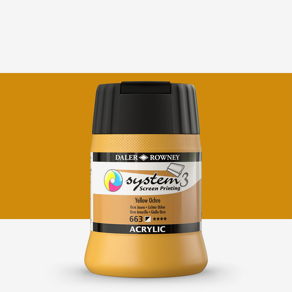 Daler Rowney Acrylic 250ml Yellow Ochre – Excellent Lightfastness