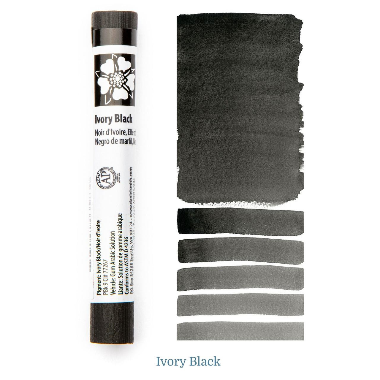 Daniel Smith Watercolour Stick – Ivory Black, 60+ Colours