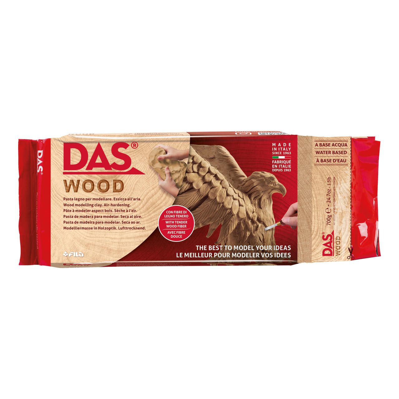 DAS Air-Drying Modelling Clay 700g – Water-Based, ACMI Certified