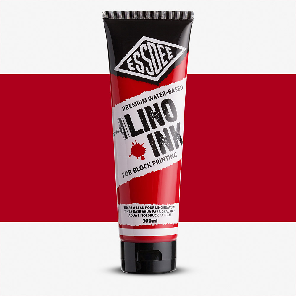 Essdee Premium Block Printing Ink 300ml – Red, Waterbased, Archival