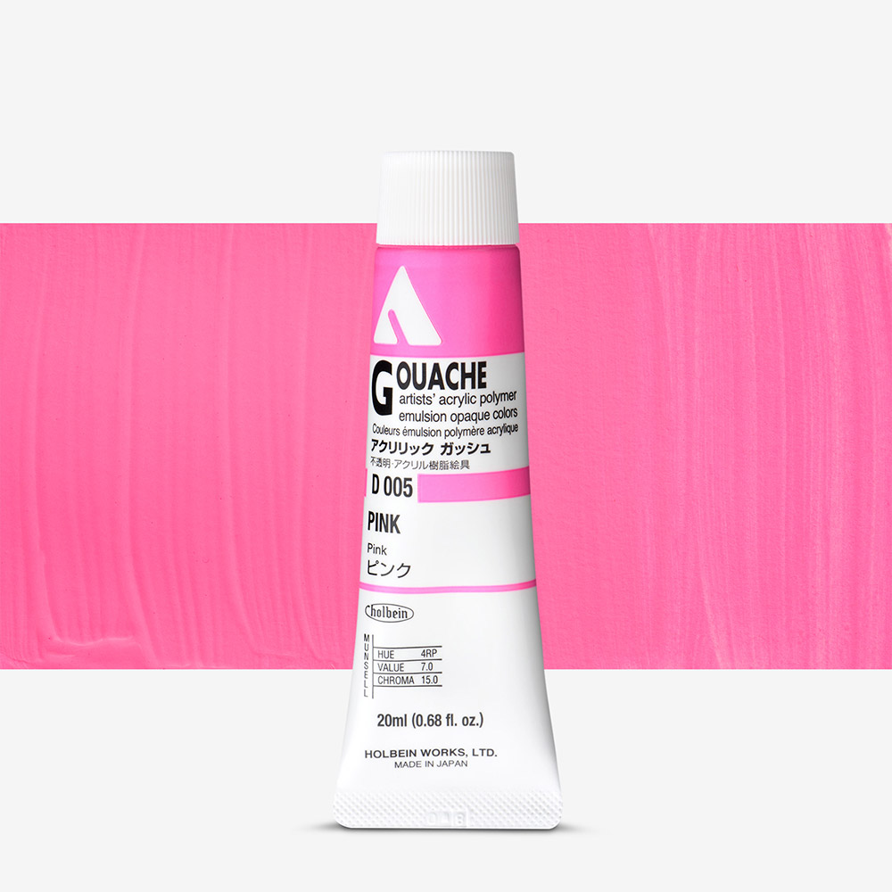 Holbein Acryla Gouache Pink 20ml Tube – Vibrant Colour
