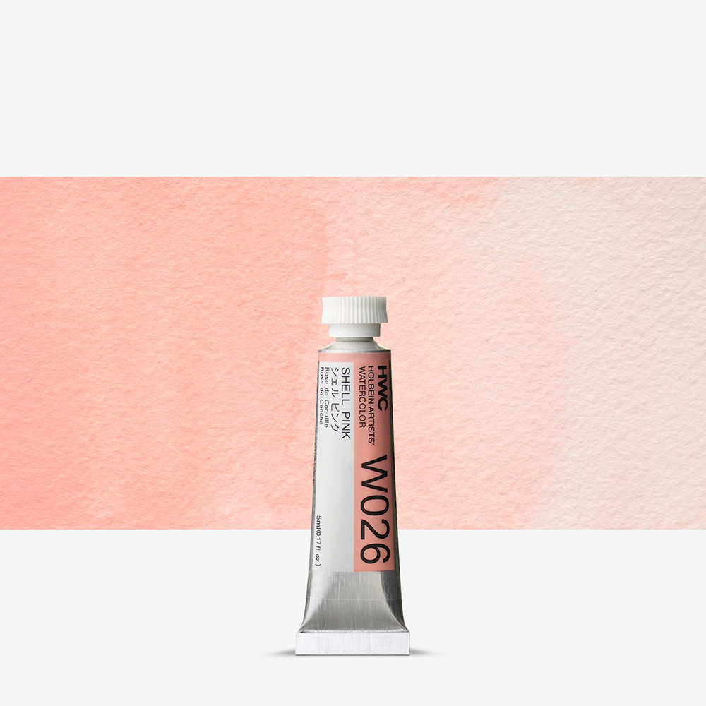 Holbein W026 Shell Pink Watercolour Paint 5ml – Polished Finish