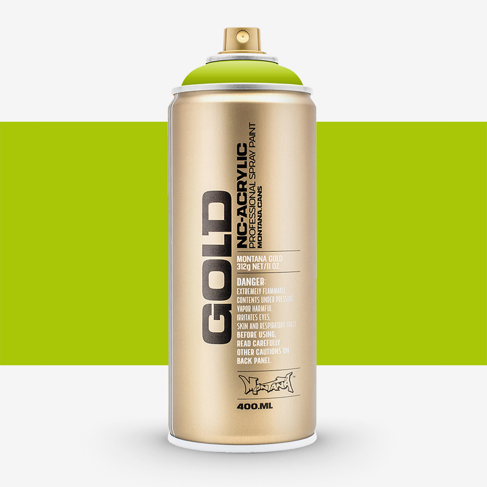 Montana Gold 400ml Lime Spray Paint – Lightfast & Quick-Drying