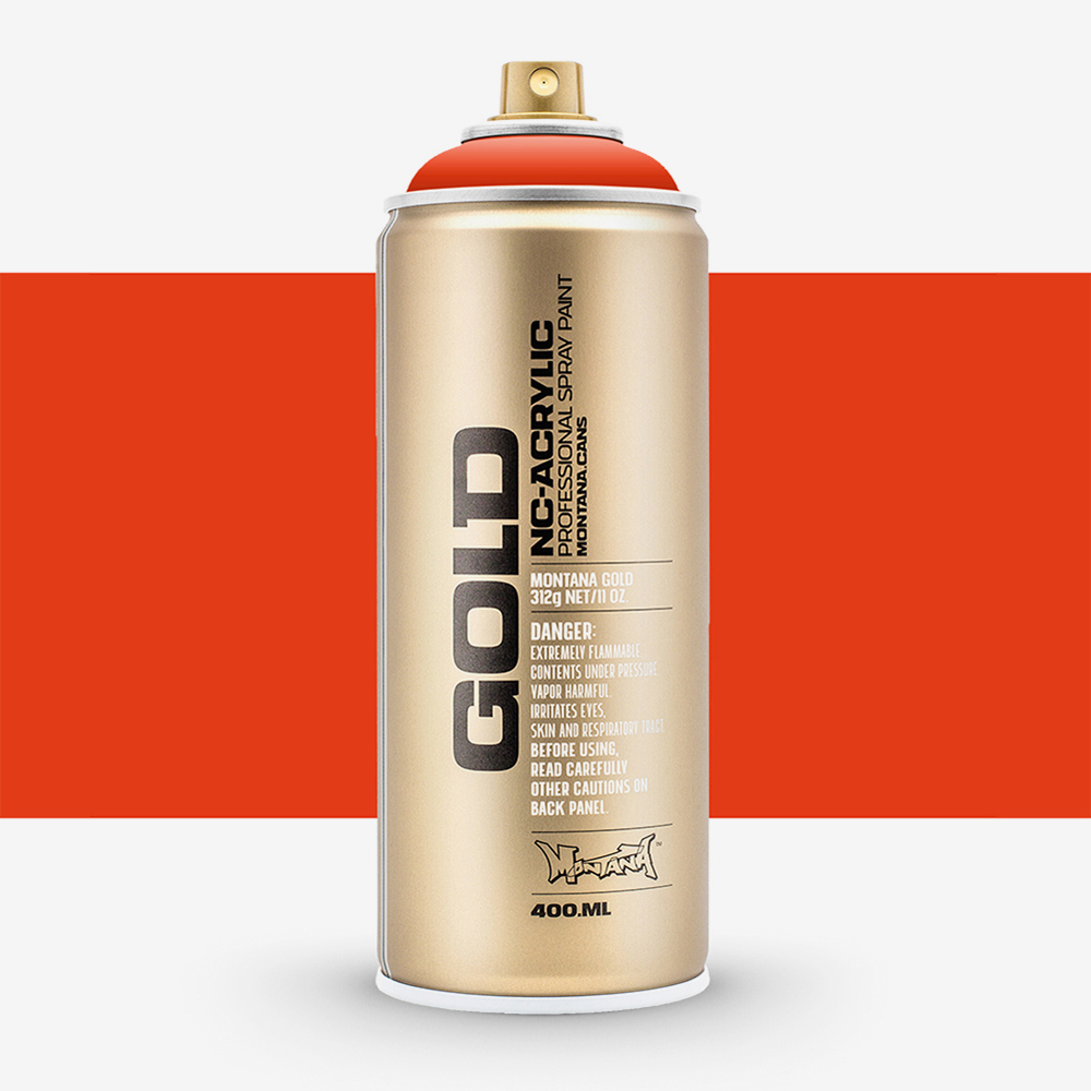 Montana Gold Red Orange Spray Paint 400ml – Drip-free, Quick-drying