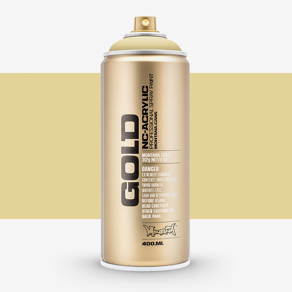 Montana Gold Spray Paint 400ml – Quick-Drying Sahara Yellow